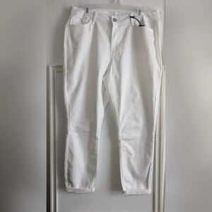 Copper Flash Womens 16W Curvy Ankle Skinny White Premium Denim (TINY FLAW)